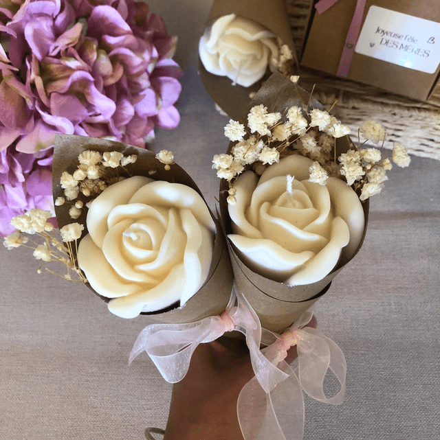 Bouquet rose et fleurs séchées 